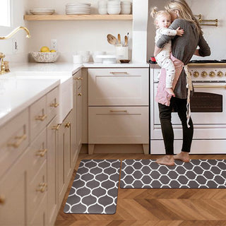 Weidan-Anti-fatigue Kitchen Mat-Gray Moroccan-Display