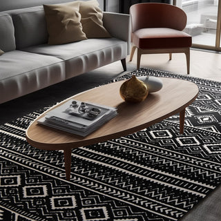 Black and White Area Rug | Display | Weidan