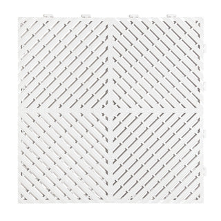 Vented Garage Floor Tiles | White | Weidan