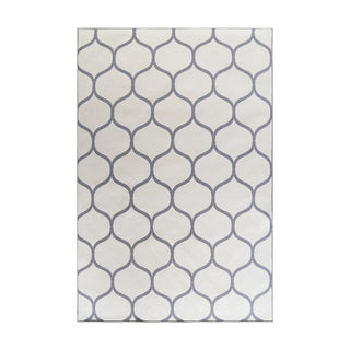 Grey Area Rug | Moroccan Trellis | Weidan