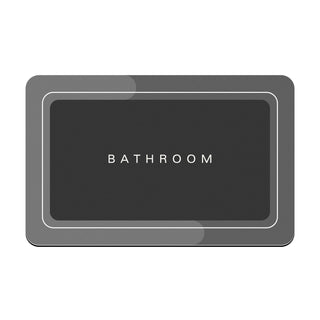 Black and White Bath Mat | Square | Weidan